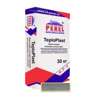Облегченная гипсовая штукатурка с перлитом Perel TeploPlast Серая 30 кг